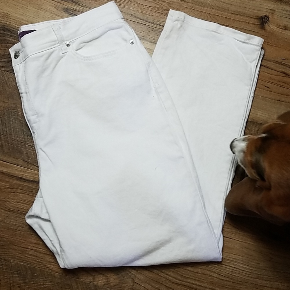 Gloria Vanderbilt White Jean's Sz 16 short